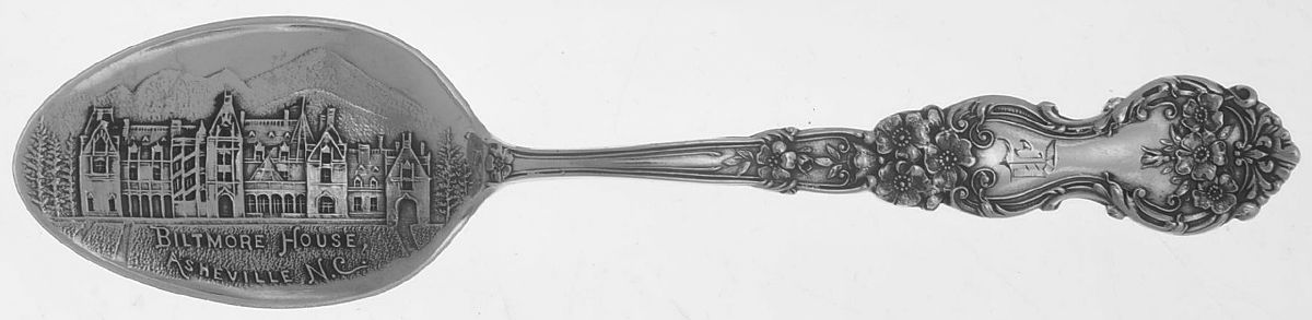 States & Cities Souvenir Spoons(Sterling) North Carolina Five O'Clock Spoon by Shepard Mfg Co-1