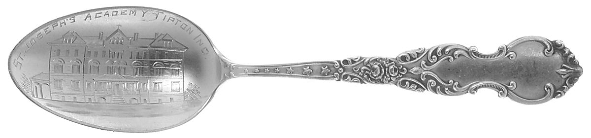 States & Cities Souvenir Spoons(Sterling) Indiana Five O'Clock Spoon by Shepard Mfg Co-1