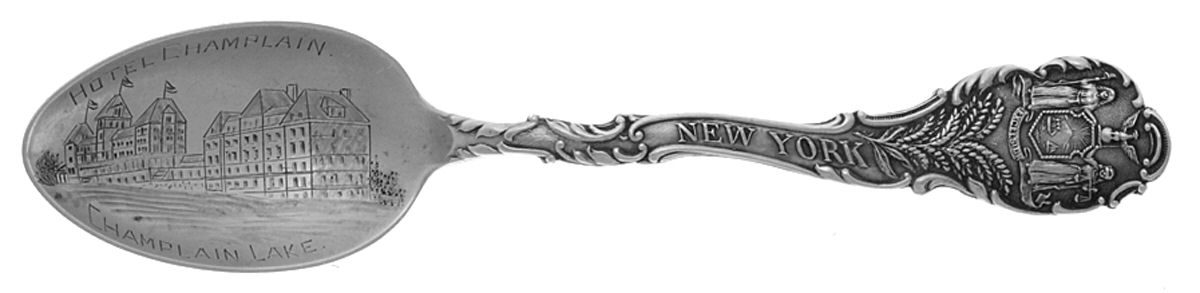 States & Cities Souvenir Spoons(Sterling) New York Teaspoon by Shepard Mfg Co-1