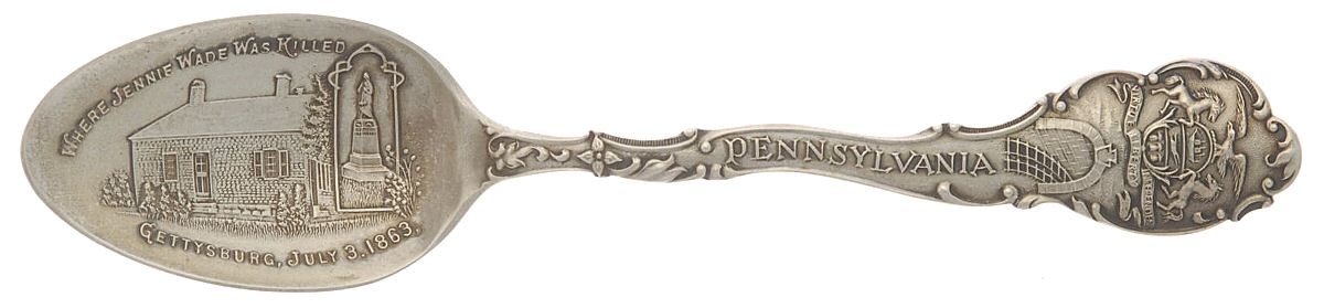 States & Cities Souvenir Spoons(Sterling) Pennsylvania Teaspoon by Shepard Mfg Co-1