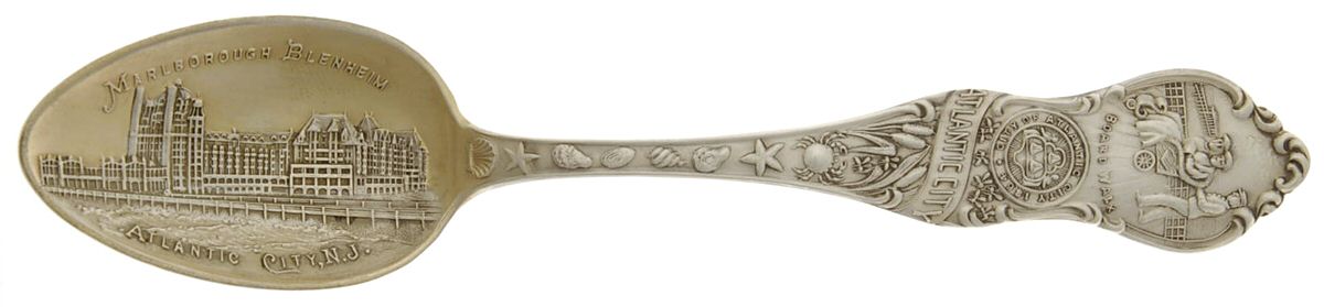 States & Cities Souvenir Spoons(Sterling) New Jersey Teaspoon by Shepard Mfg Co-1
