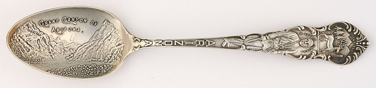 States & Cities Souvenir Spoons(Sterling) Arizona Teaspoon by Shepard Mfg Co-1