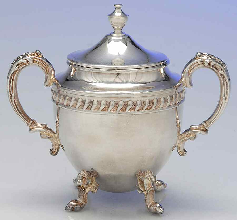 SDN19 (Silverplate, Hollowware) Sugar Bowl & Lid by Sheridan Silver Co-1