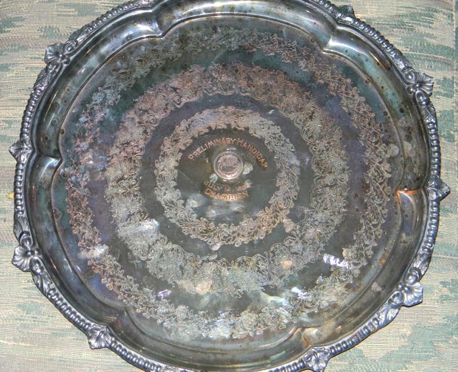 071 (Silverplate, Hollowware) Round Silverplate Tray by Sheffield Silver Co (USA)-1