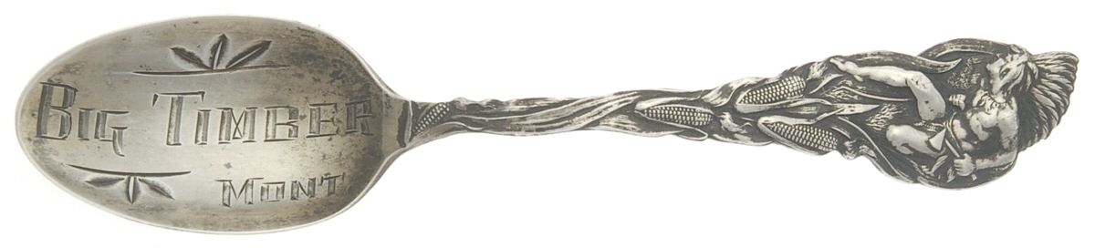 States & Cities Souvenir Spoons(Sterling) Montana Five O'Clock Spoon by Saart Brothers-1