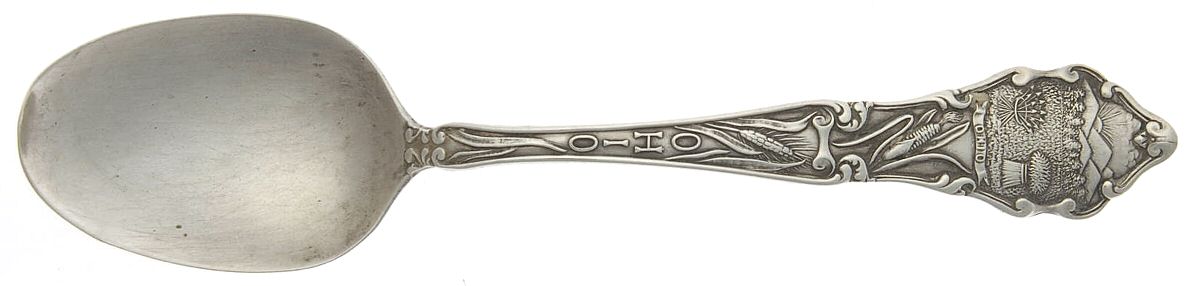States & Cities Souvenir Spoons(Sterling) Ohio Five O'Clock Spoon by Saart Brothers-1