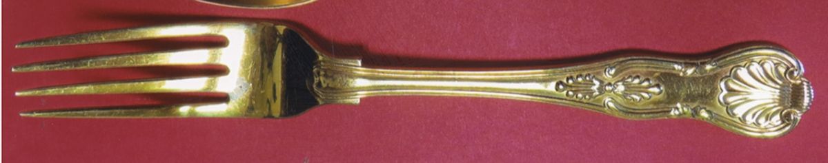 Kings (Gold Electroplate) Fork by Sheffield Original-1