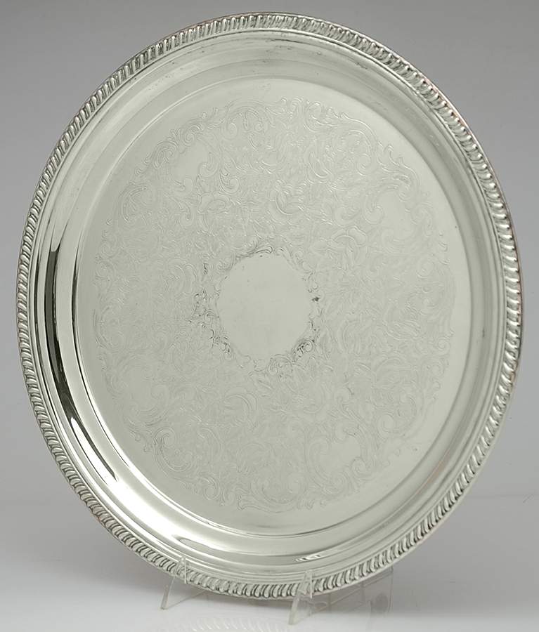 5-331 (Silverplate, Hollowware) Round Silverplate Tray by Sheffield Silver Co (USA)-1