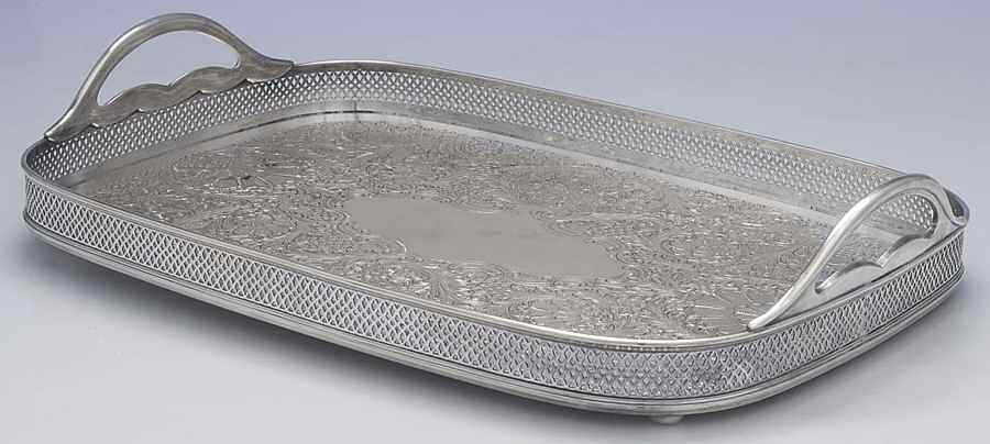 291 (Silverplate, Hollowware) 15" Gallery Tray by Sheffield Silver Co (USA)-1