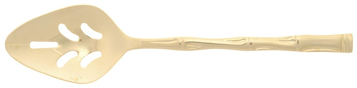 Golden Bamboo (Gold Electroplate) Pierced Tablespoon (Serving Spoon) by Sunshine-1