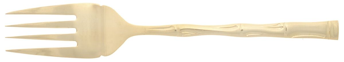 Golden Bamboo (Gold Electroplate) Medium Solid Cold Meat Serving Fork by Sunshine-1
