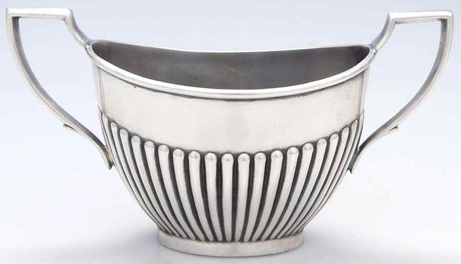 856 (Silverplate, Hollowware) Silverplate Open Sugar Bowl by Sheffield Silver Co (England)-1