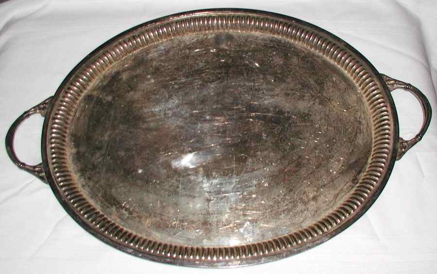500 (Silverplate, Hollowware) Large Waiter Tray by Schofield-1