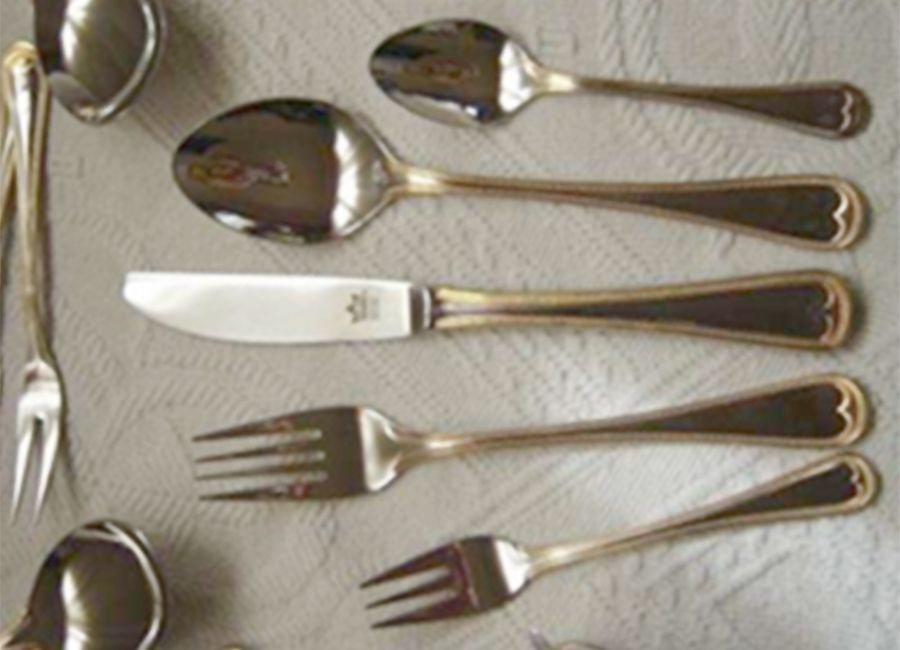 Venice (Stainless) Gold Accent Fork by SBS Bestecke-1