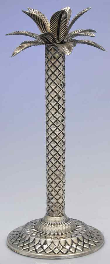 Palm Tree (Silverplate, Hollowware) 14" Candlestick by Studio Nova-1