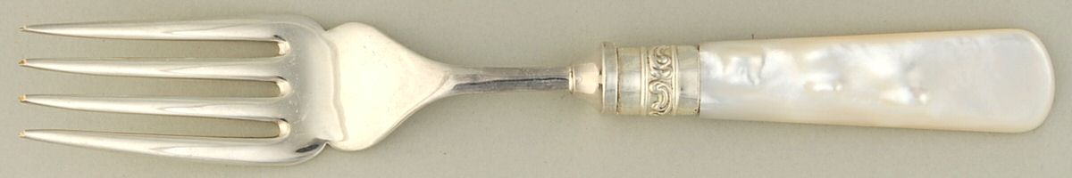Pearl Handle 1 (Silverplate) Individual Solid Fish Fork by Samuel Peace-1