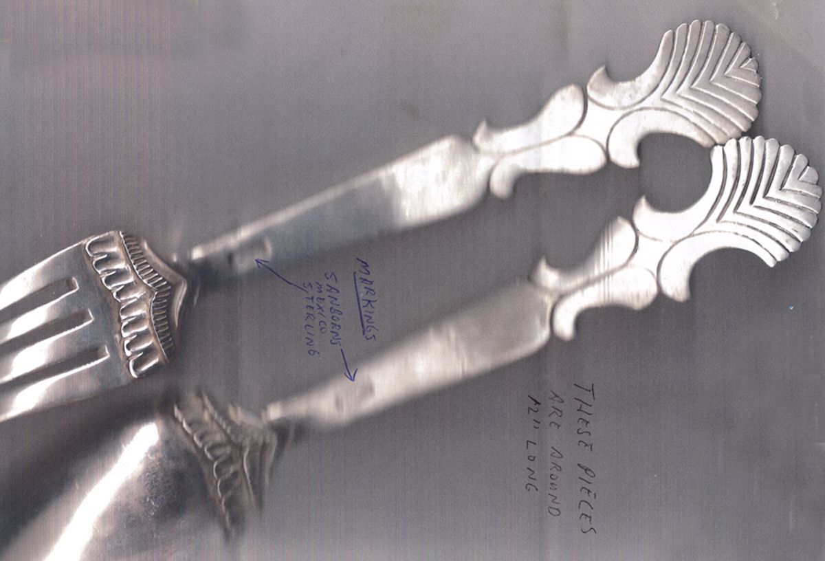 SBN9 (Sterling) (2 Pc) Solid Salad Set by Sanborns (Mexico)-1