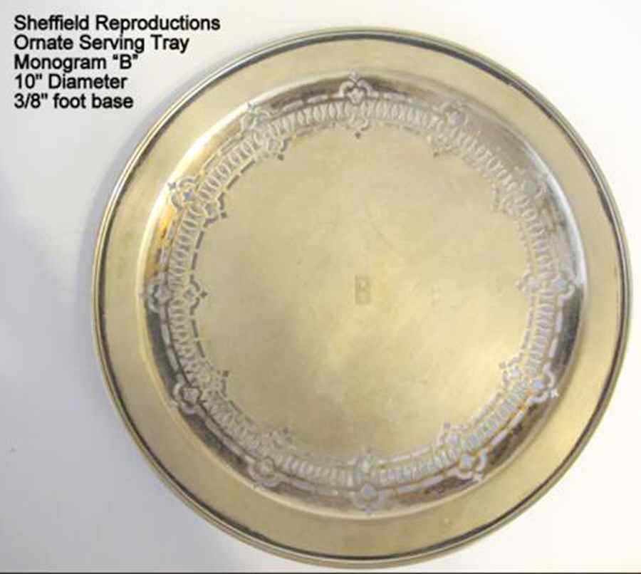 1938 (Silverplate, Hollowware) 10" Sandwich Plate by Sheffield Silver Co (USA)-1