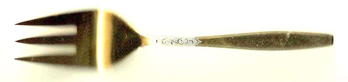 Golden Mimi (Gold Electroplate) Medium Solid Cold Meat Serving Fork by Stanley Roberts-1