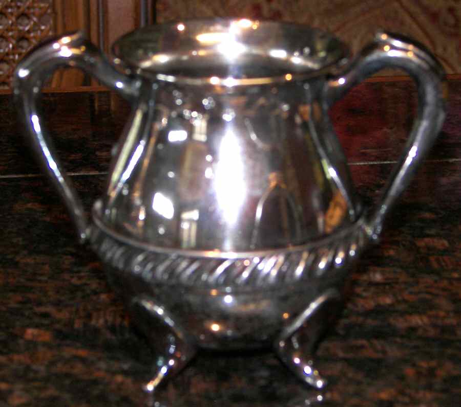 3877 (Silverplate, Hollowware) Silverplate Open Sugar Bowl by Sheets-Rockford-1