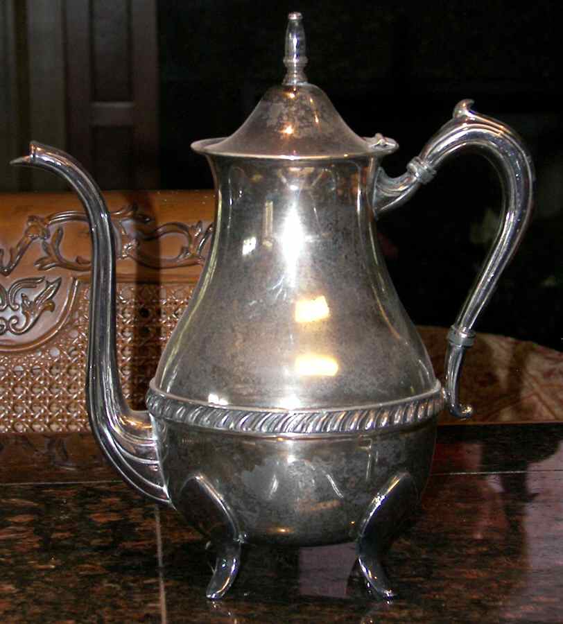 3877 (Silverplate, Hollowware) Silverplate Coffee Pot by Sheets-Rockford-1