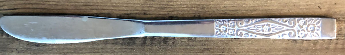 Srb274 (Gold Electroplate) Modern Solid Knife by Stanley Roberts-1