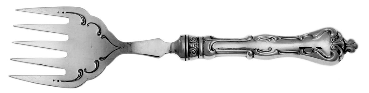 SSD19 (Sterling) Small Chipped Beef Fork,Hollow Handle by Sheffield Silver Co (England)-1