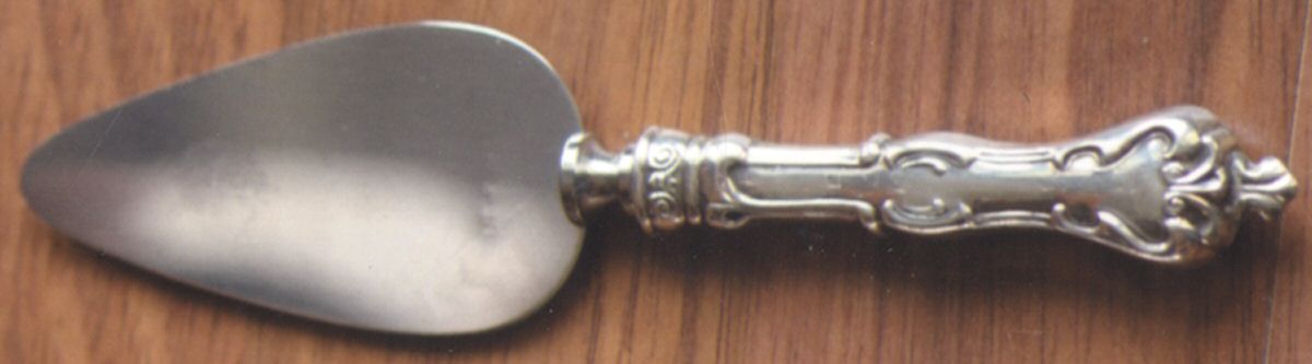 SSD19 (Sterling) Pie & Cake Server with Stainless Blade by Sheffield Silver Co (England)-1
