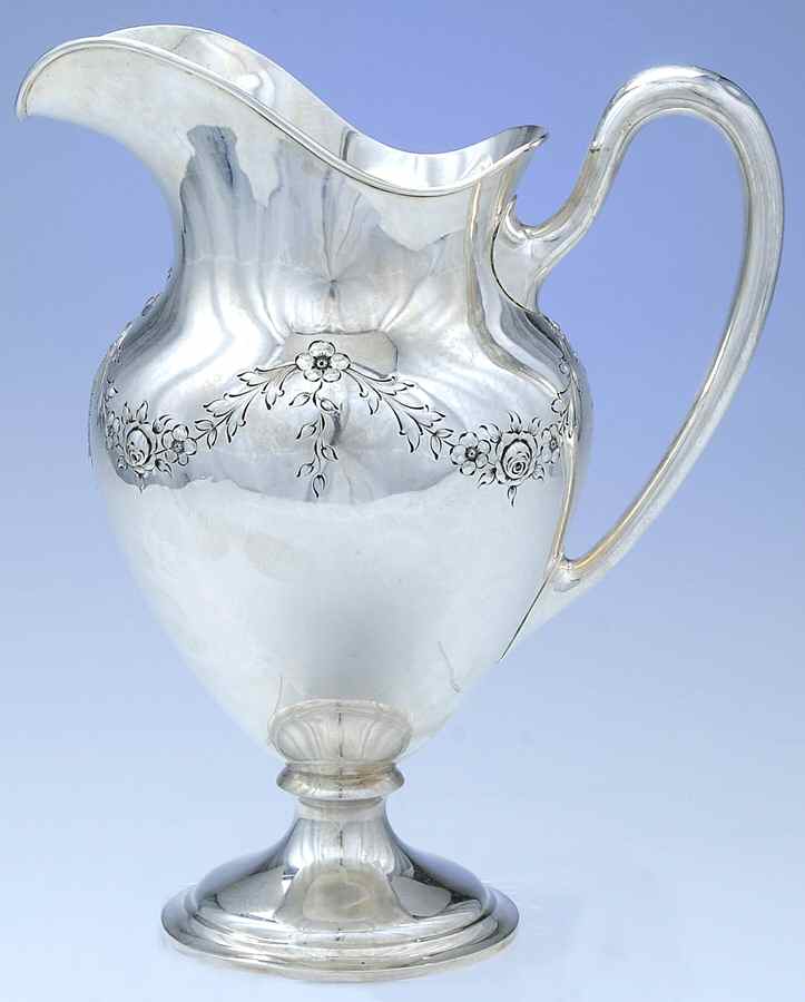 8803 (Sterling, Hollowware) 72 Oz Pitcher by Shreve Silver-1
