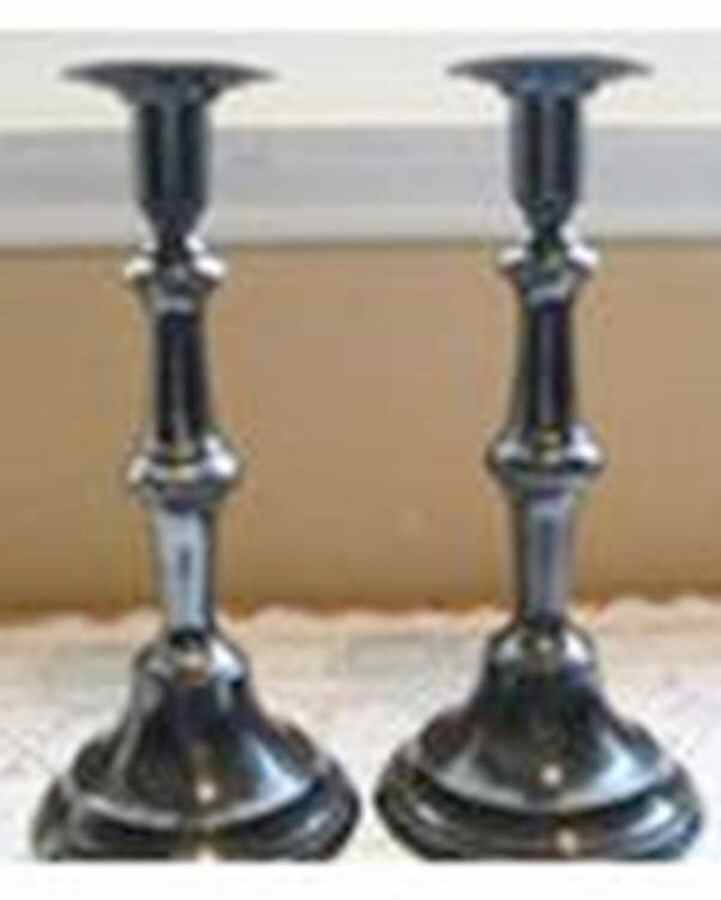 67 (Silverplate, Hollowware) Silverplate Candlestick by W & E Schmidt-1