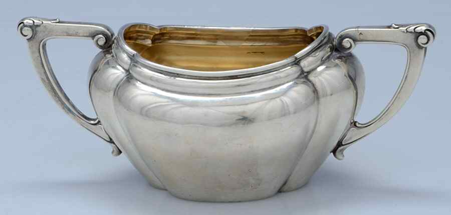 1050 (Sterling, Hollowware) Open Sugar Bowl by Simons Bros -1