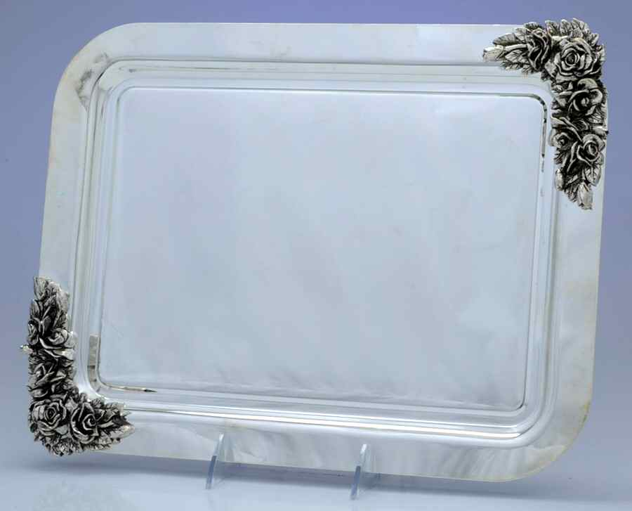 SZU3 (Silverplate, Hollowware) 14" Rectangular Tray by Studio Silversmiths-1