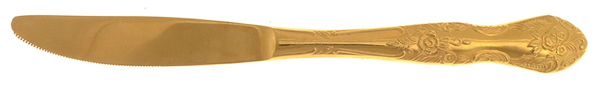 Charles IV (Gold Electroplate) Modern Solid Knife by Stanley Roberts-1