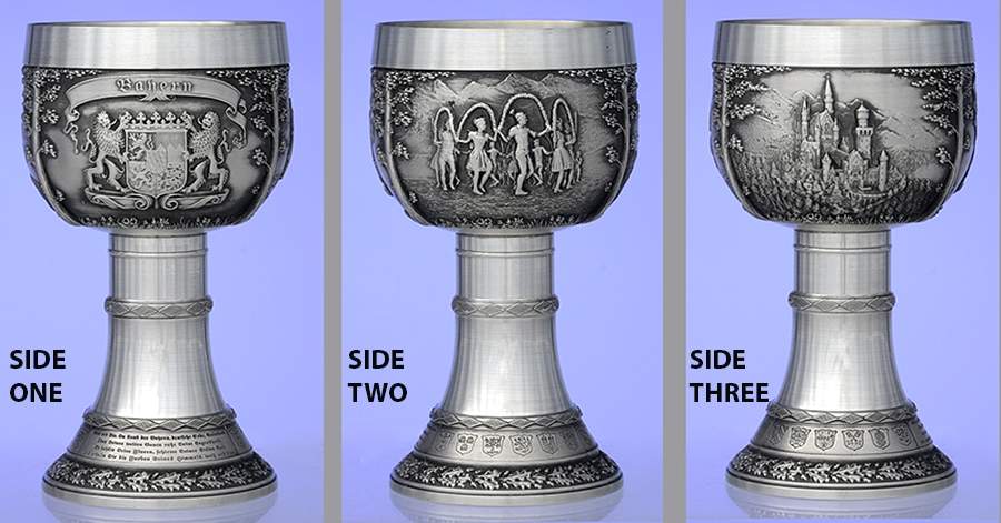 Bayern (Pewter, Hollowware) Wine Goblet by SKS Artina Pewter-1