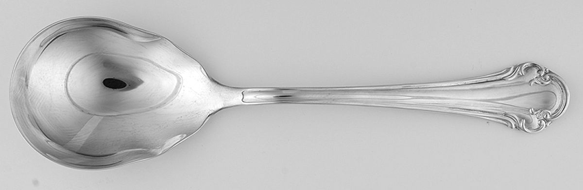 Chippendale (Silverplate) Solid Salad Serving Spoon by Sheffield-Italy-1