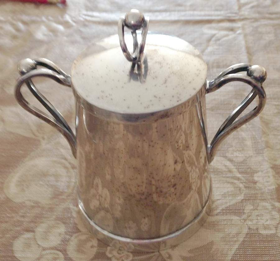 400 (Sterling, Hollowware) Sugar Bowl & Lid by Shreve Crump & Low-1