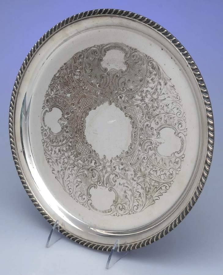 5-165 (Silverplate, Hollowware) 11" Round Tray by Sheffield Silver Co (USA)-1