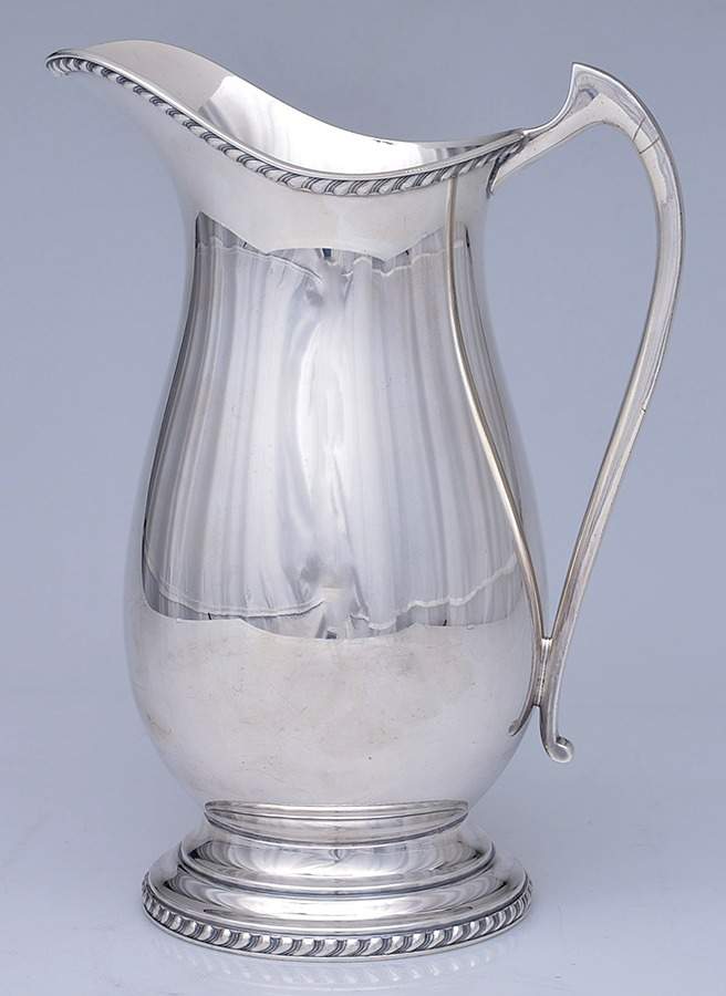 5-165 (Silverplate, Hollowware) Silverplate Water Pitcher by Sheffield Silver Co (USA)-1