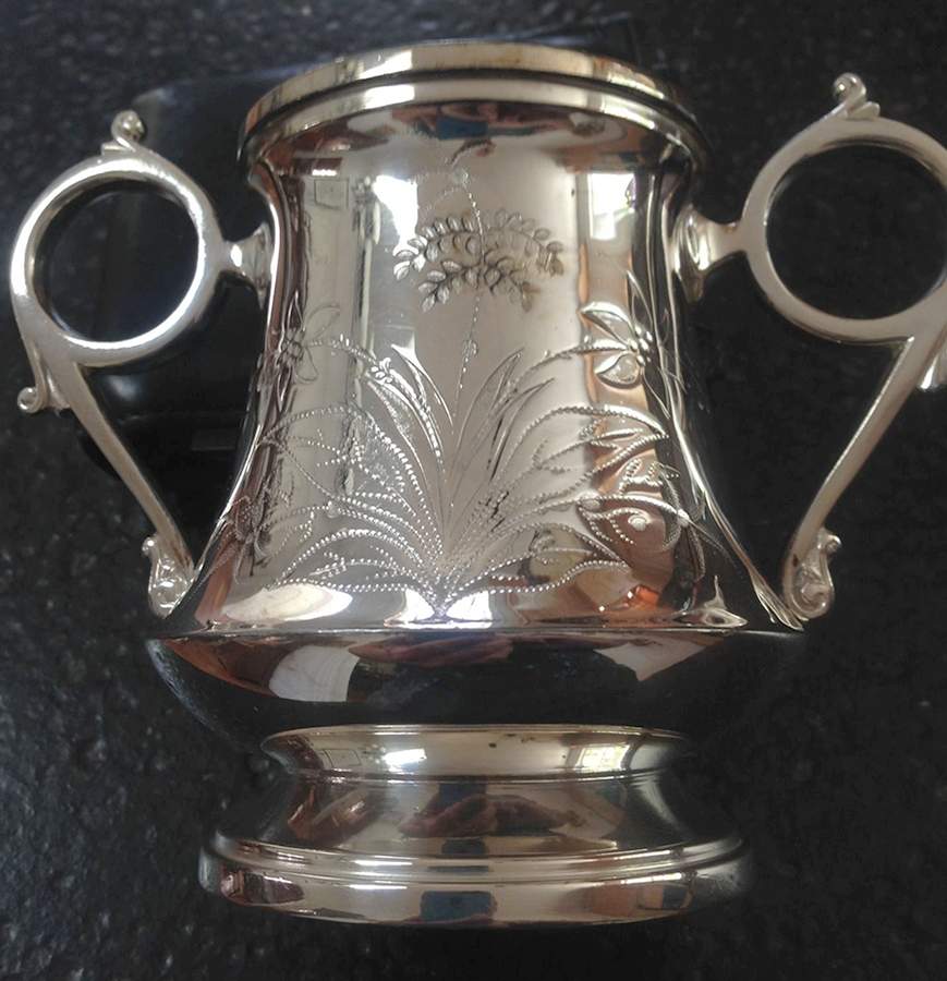 885 (Silverplate, Hollowware) Sugar Bowl No Lid by Simpson Hall & Miller-1