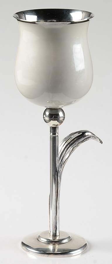 Giftware Silverplate Hollowware Tulip Shape Wine Goblet by Souche Lapparra-1