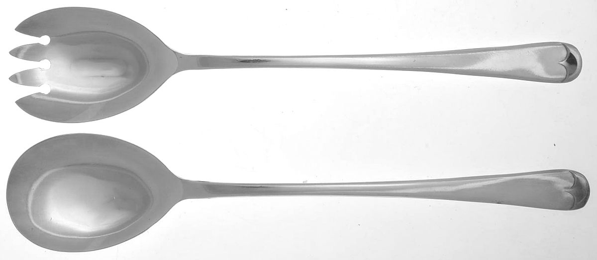 SSD16 (Silverplate) (2 Pc) Solid Salad Set by Sheffield Silver Co (England)-1