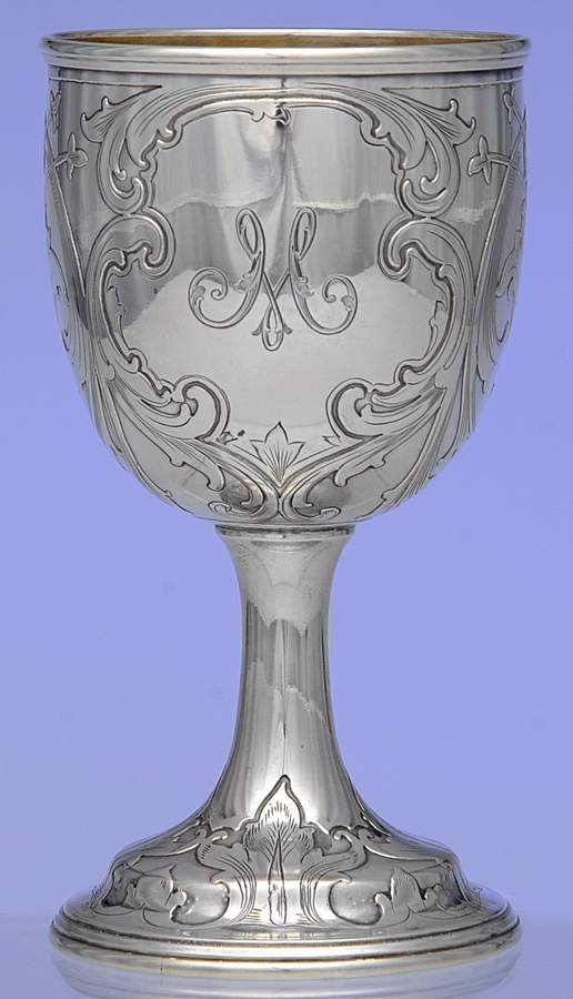 1 (Sterling, Hollowware) Sterling Wine Goblet by The Sweetser Co-1