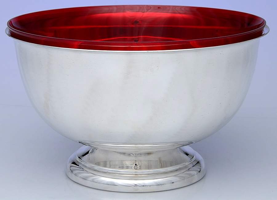 Paul Revere Bowls (Silverplate, Hollowware) 10" Paul Revere Bowl & Plastic Liner by Sheridan Silver Co-1