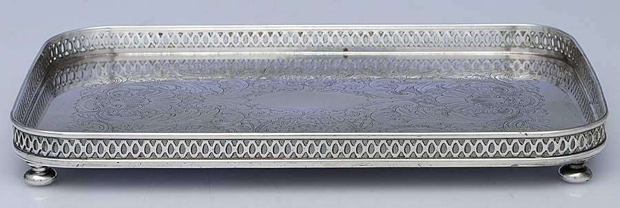 9H8 (Silverplate, Hollowware) Vanity Tray by Sheffield Silver Co (USA)-1