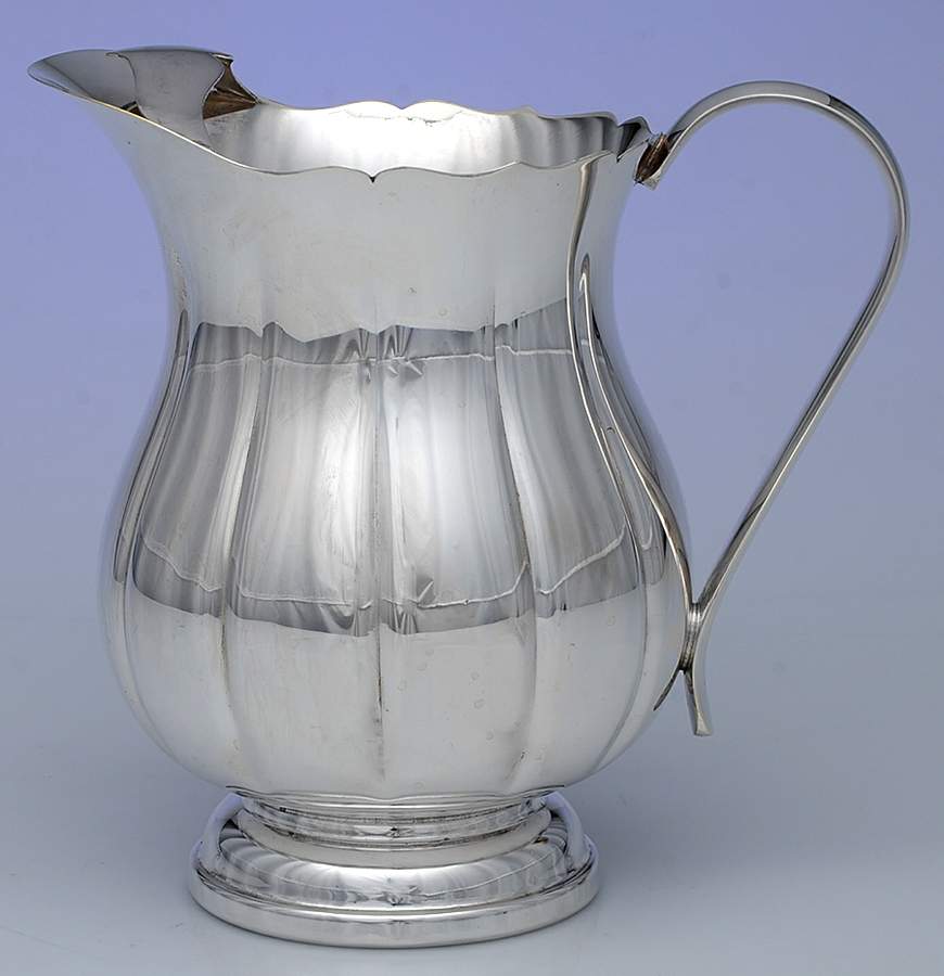 Jack Shepard (Silverplate, Hollowware) Plated Water Pitcher with Ice Lip by Sheffield Silver Co (USA)-1