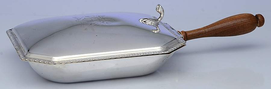 270 (Silverplate, Hollowware) Silent Butler with Hinged Lid by Sheffield Silver Co (USA)-1