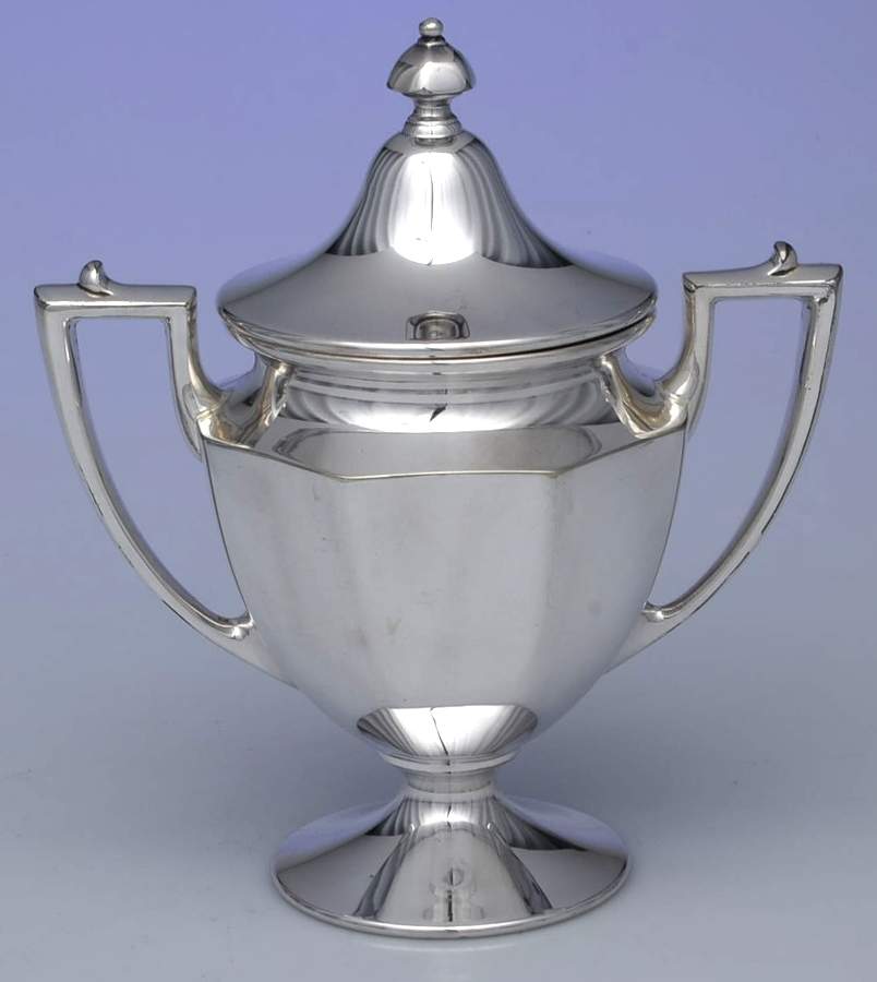 0628 (Silverplate, Hollowware) Sugar Bowl & Lid by Sheffield Silver Co (USA)-1