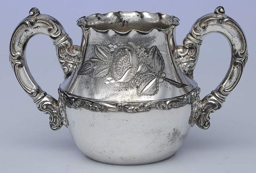 102 (Silverplate, Hollowware) Silverplate Open Sugar Bowl by Silver City-1