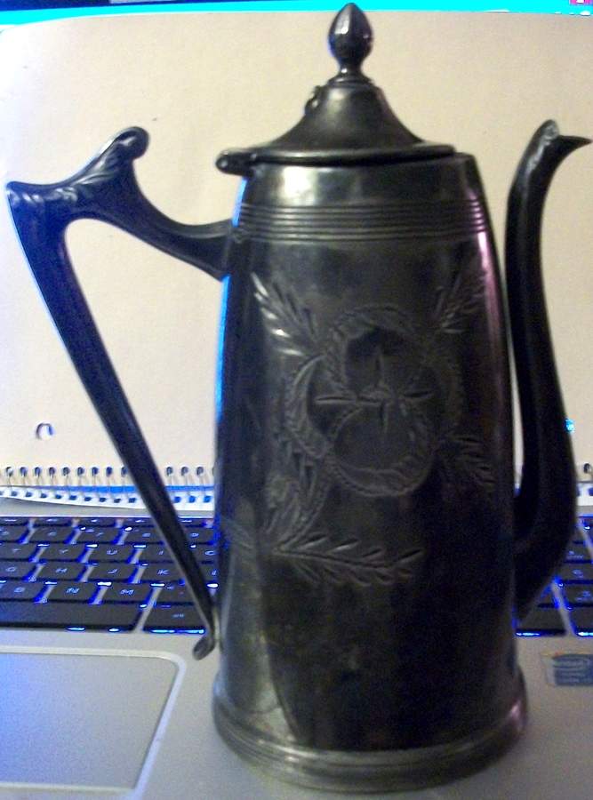 21 (Silverplate, Hollowware) Silverplate Coffee Pot by Sheffield Plate -1