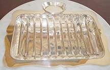 5000 Silverplate, Hollowware 10 Slot Toast Rack with Attached Butter Warmer & Tray by Suckling Ltd-1